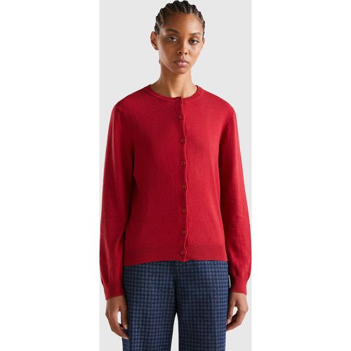 Benetton, Gilet Rouge Brique En Mélange De Laine Et De Cachemire, taille M, Rouge Brique - United Colors of Benetton - Modalova