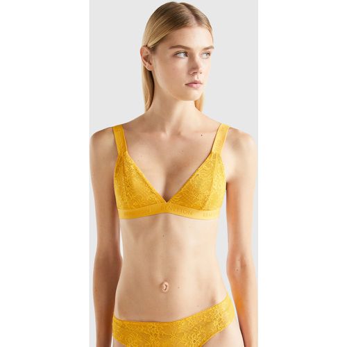 Benetton, Soutien-gorge Triangle En Dentelle, taille 90, Jaune - United Colors of Benetton - Modalova