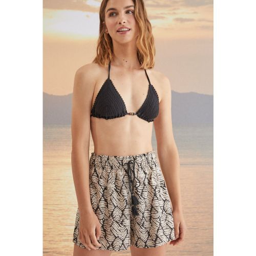 Pantalon court imprimé noir - Women'secret - Modalova