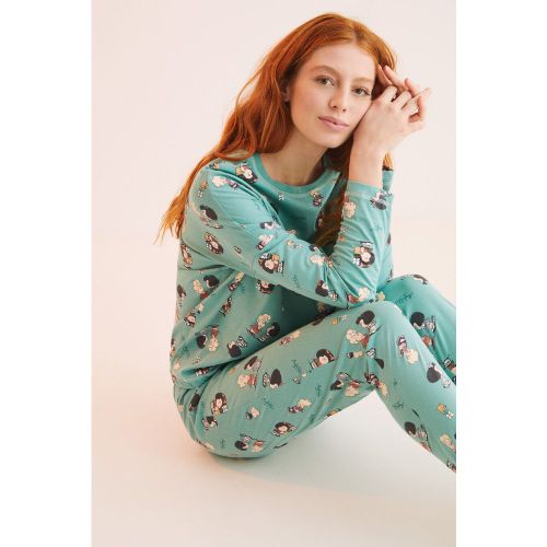 Pyjama long coton mafalda vert - Women'secret - Modalova