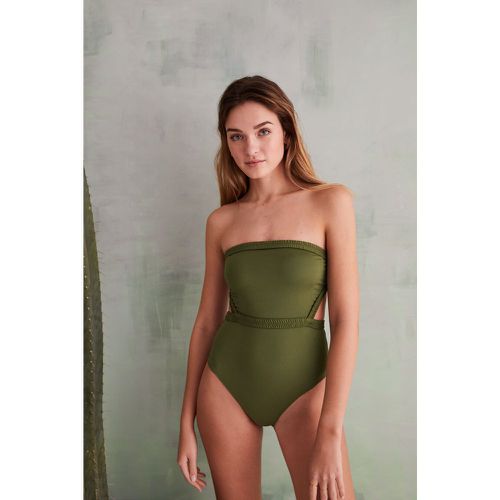 Trikini bandeau scrunchie vert - Women'secret - Modalova