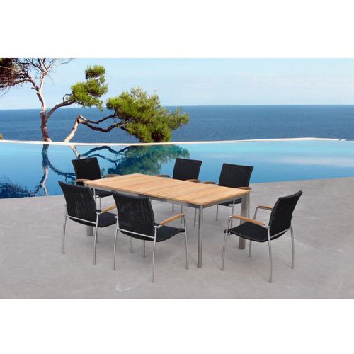 Table et chaises marrons en teck Adèle - 3S. x Home - Modalova