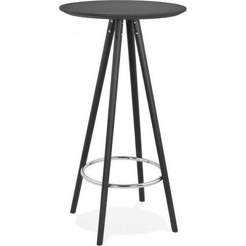 Table de Bar Ronde en Bois de Hêtre Beige et Piétement FRAEZ - 3S. x Home - Modalova