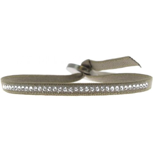 Bracelet A17648 - Bracelet Tissu Vert Cristaux Swarovski - Les Interchangeables - Modalova