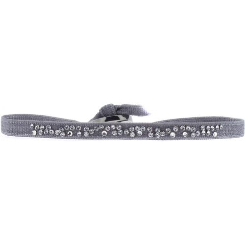 Bracelet A34660 - Bracelet Tissu Gris Cristaux Swarovski - Les Interchangeables - Modalova