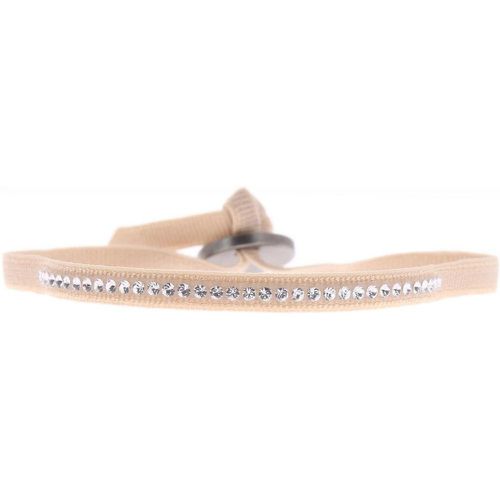 Bracelet A36247 - Bracelet Tissu Beige Cristaux Swarovski - Les Interchangeables - Modalova
