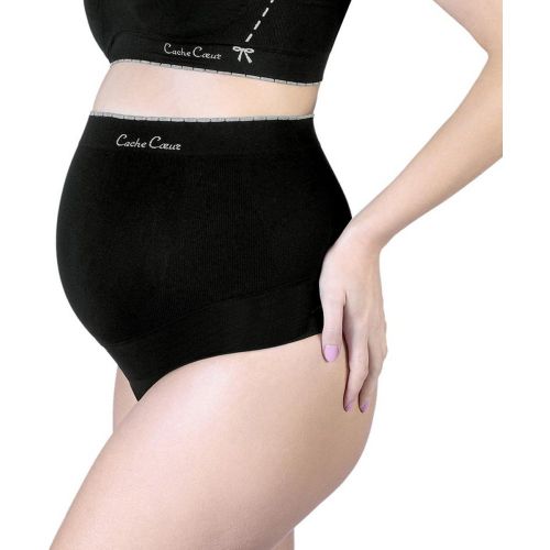 Ceinture de maintien de grossesse - noir - Cache Coeur - Modalova