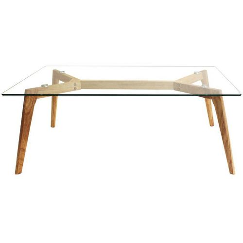 Table Basse Rectangulaire En Verre 110x60 cm PETSAMO - 3S. x Home - Modalova