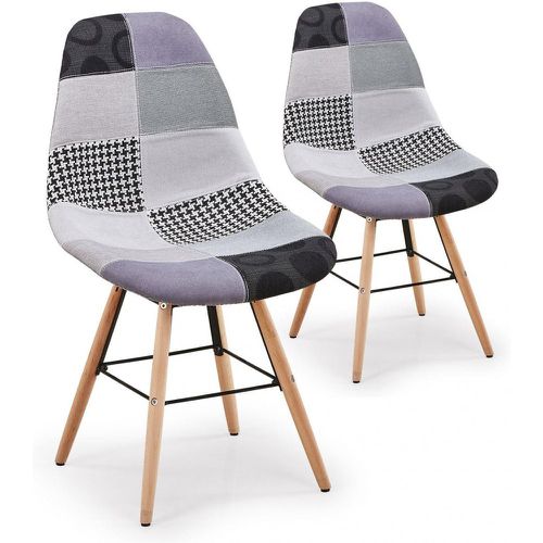 Lot De 2 Chaises Scandinaves Patchwork OVIDE - 3S. x Home - Modalova