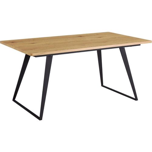 Table 160cm plateau bois MDF 2,5cm d'épaisseur et pieds metal noir KRISTEN - 3S. x Home - Modalova