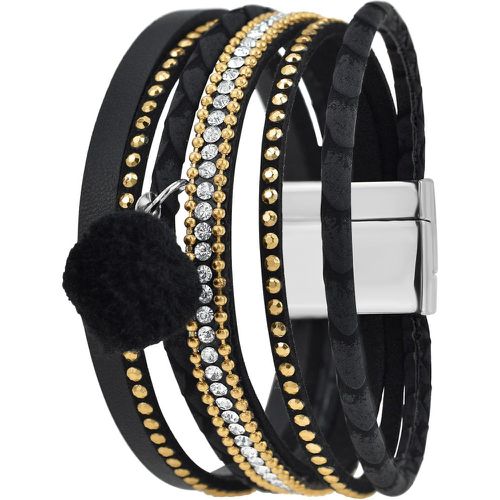 Manchette So Charm - B3353-NOIR - Bracelet Mode Noir - So Charm Bijoux - Modalova