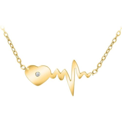 Collier So Charm - BD2757-COLLIER-DORE-DIAMANT-BLANC - Collier Coeur - So Charm Bijoux - Modalova