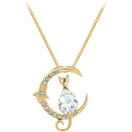 Collier So Charm - BS1542-DORE-CRYS - Collier Chat Doré - So Charm Bijoux - Modalova