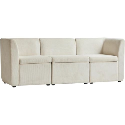 Canapé modulable VARDE design scandinave raffiné en velours côtelé avec mousse de densité supérieure - 3S. x Home - Modalova