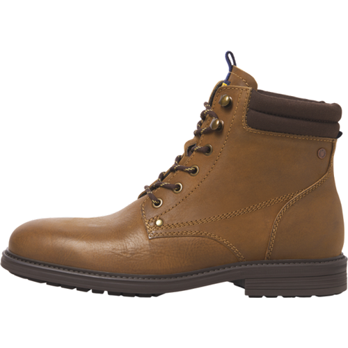 Bottes jaune foncé lacets caoutchouc Leif en cuir - jack & jones - Modalova