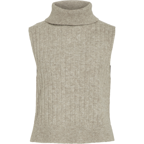 Gilet col haut marron clair - Vila - Modalova