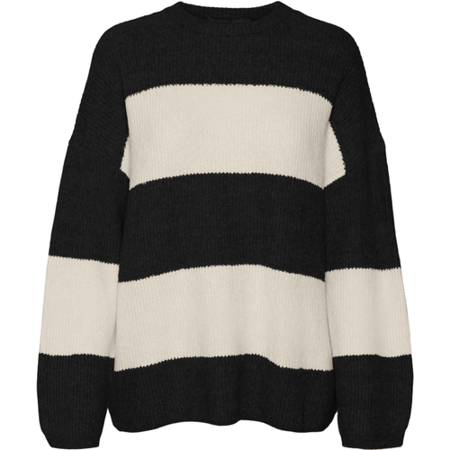 Poncho en maille col rond noir - Vero Moda - Modalova