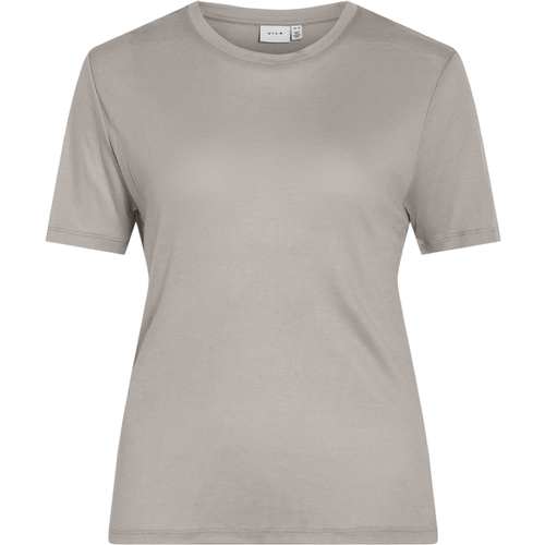 T-shirt col rond manches courtes en coton modal Lily - Vila - Modalova