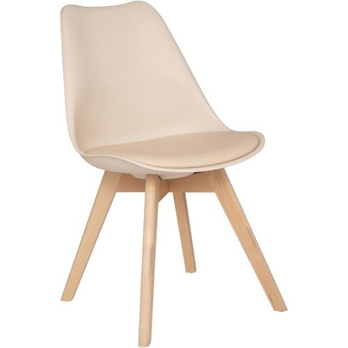 Chaise Baya, pieds en hêtre, beige - 3S. x Home - Modalova