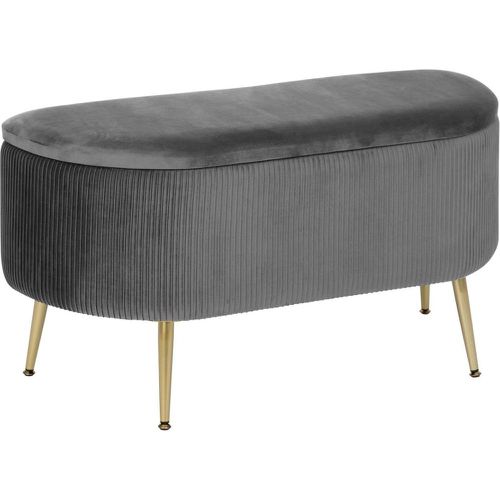 Banc coffre velours Solaro Gris - 3S. x Home - Modalova