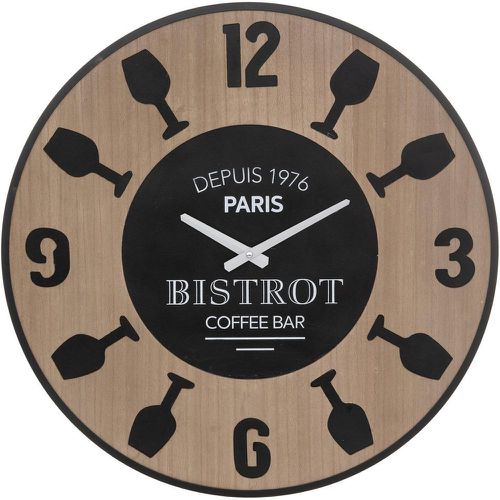 Horloge Lais bistrot en panneau de bois MDF D57cm - 3S. x Home - Modalova