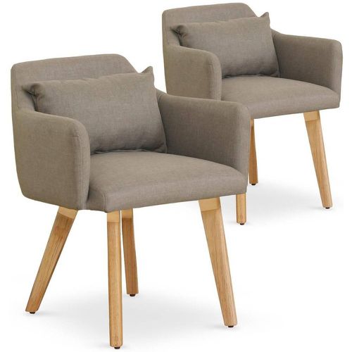 Lot de 2 fauteuils scandinaves Gybson Tissu - 3S. x Home - Modalova