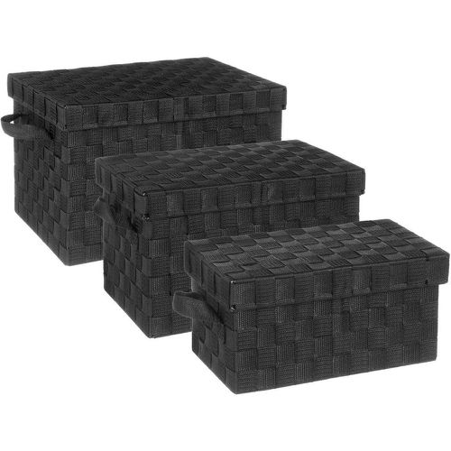 Lot de 3 boîtes rectangles noires - 3S. x Home - Modalova