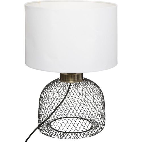 Lampe Grille Emie Noir et Blanc H 38 - 3S. x Home - Modalova