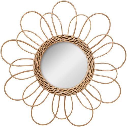 Miroir Rotin Fleur Diamètre 38 - 3S. x Home - Modalova