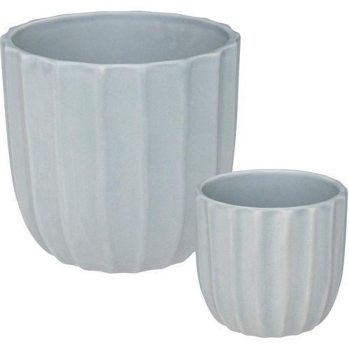 Set de 2 pots Sea view bleu en céramique - 3S. x Home - Modalova