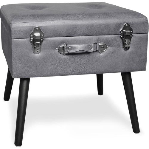 Pouf-coffre Bardo Simili Gris - 3S. x Home - Modalova