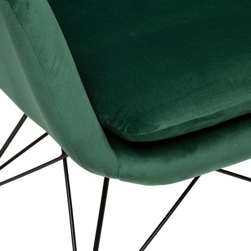 Rocking-chair vert jade en velours - 3S. x Home - Modalova