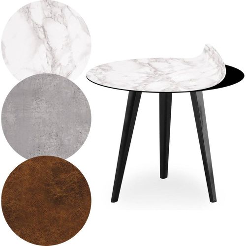 Table d'appoint magnétique ronde 45cm Bipolart Métal avec 3 Tops style Textures - 3S. x Home - Modalova