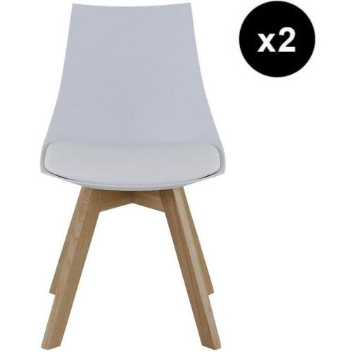 Lot de 2 chaises scandinaves blanches - 3S. x Home - Modalova