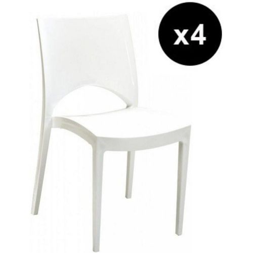 Lot De 4 Chaises Design Blanche Venise - 3S. x Home - Modalova