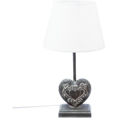 Lampe bois coeur H49 cm gris - 3S. x Home - Modalova