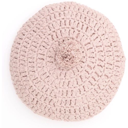 Pouf rond crochet Rose Nude - 3S. x Home - Modalova