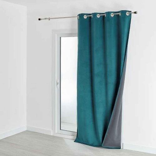 Rideau d'Ameublement Velours Double Polaire 135x280 cm VELVETA - Paon - 3S. x Home - Modalova