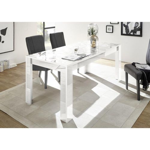 Table extensible 180x90 cm PRISMA laqué brillant - 3S. x Home - Modalova