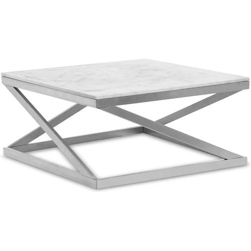 Table basse PALIANO Marbre Blanc et pieds - 3S. x Home - Modalova