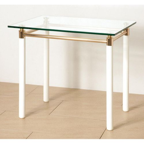 Table d'appoint blanche plateau verre trempé 10 mm - 3S. x Home - Modalova