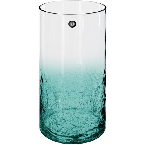 Vase cylindrique verre craquelé verte H30 - 3S. x Home - Modalova