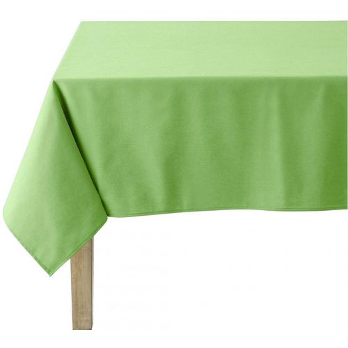 Nappe ronde unie en coton, traitée Teflon, Made in France, CAMBRAI, Vert - Coucke - Modalova