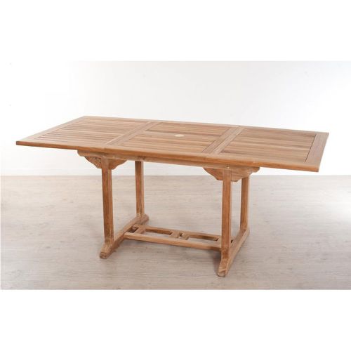 Table de jardin 4/6 personnes - rectangulaire extensible 120/180 x 90 cm en bois Teck - Macabane - Modalova