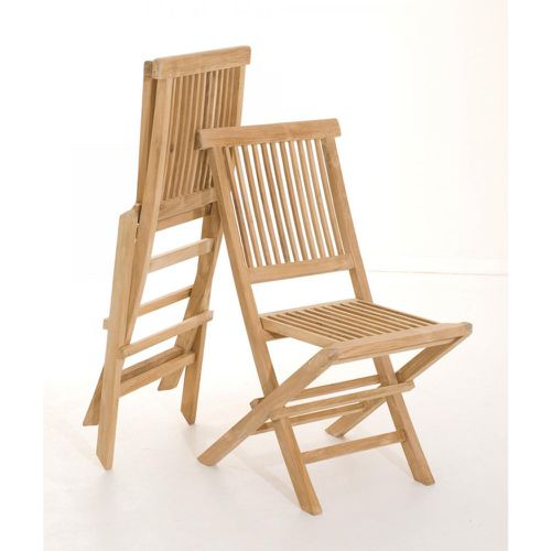 Ensemble de 2 chaises de jardin Java en bois Teck - Macabane - Modalova
