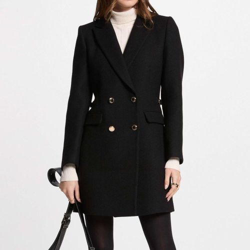 Manteau court en laine noir - Morgan - Modalova