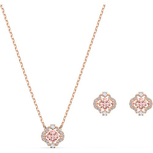 SET 5516488 - Set collier et boucles d'oreilles métal rose pierres sertis blanc - Swarovski - Modalova