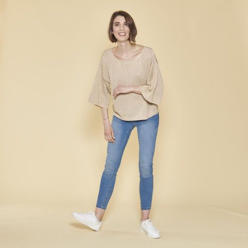 Pull manches longues japonaises et lurex - 3 SUISSES - Modalova
