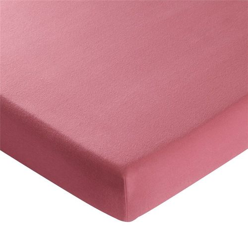 Drap-housse en flanelle unie Rose - Becquet - Modalova