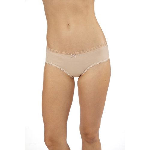 Lot de 5 culottes noire/beige/ivoire/beige/noire en coton bio - Dorina - Modalova
